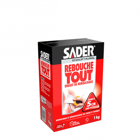 SADER ENDUIT REBOUCHE TOUT 1KG