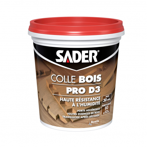 Colle Bois PRO D3 - Bois Humide Translucide 1 L