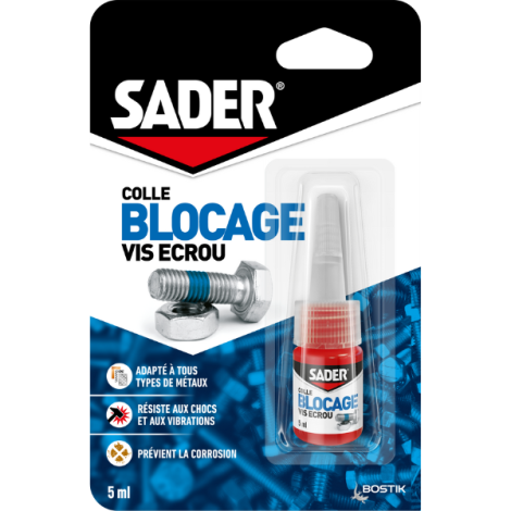 SADER colle blocage vis écrous 5 ml SADER colle blocage vis écrous 5 ml